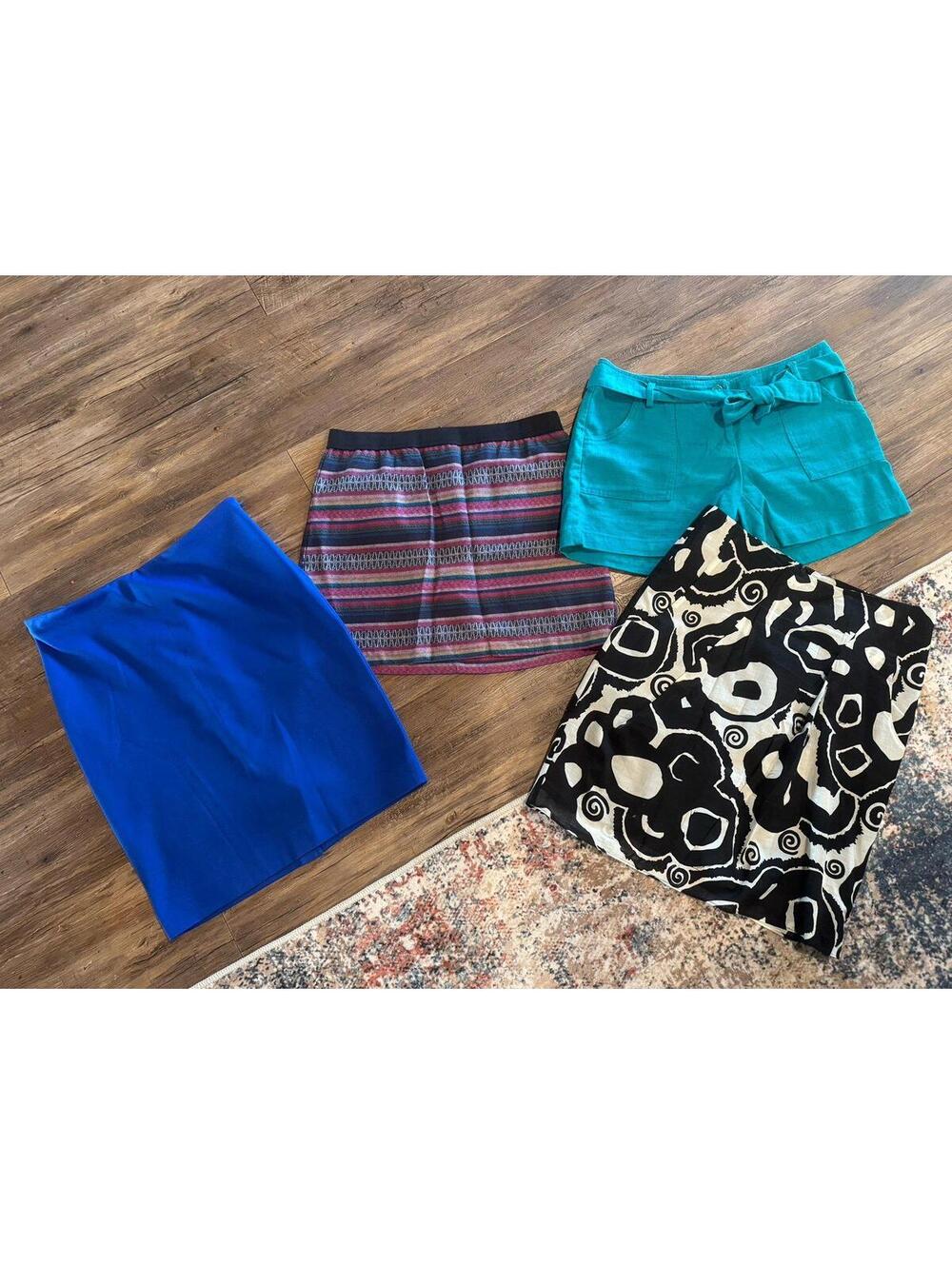 The Limited/AE Summer Lot of Blue, Pink, Black Shorts and Skirts sz 4/6 EUC